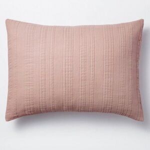 Threshold Studio‎ McGee Sham Standard One Sham Blush Cotton Stripe Matelassé New